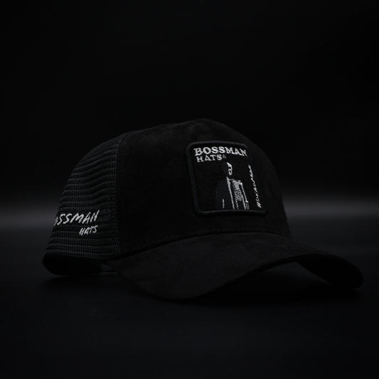 #Deadman - Black Suede Trucker Hat