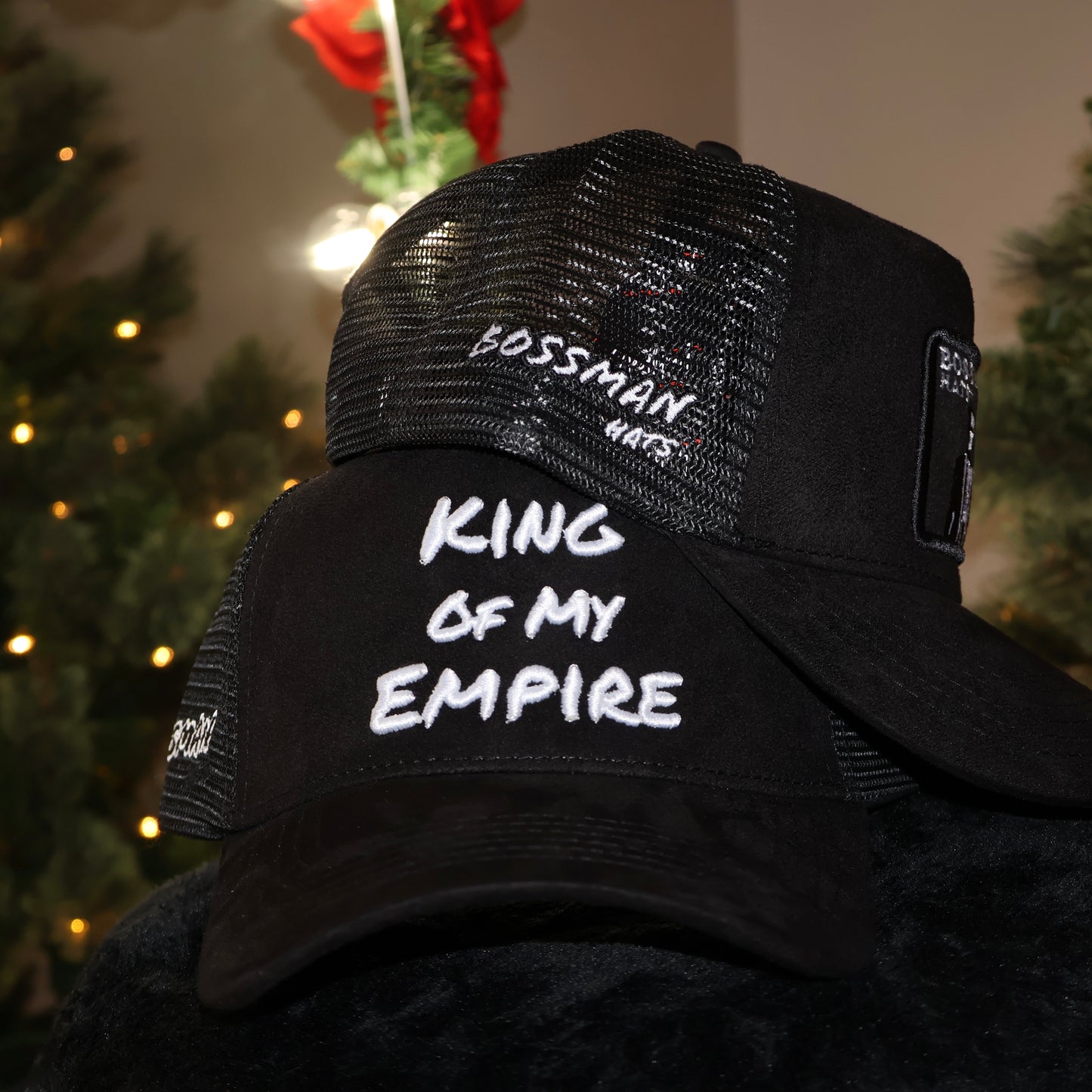 King of my Empire - Black Suede Trucker Hat